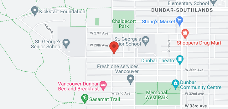 map of 3995 W 29TH AVENUE